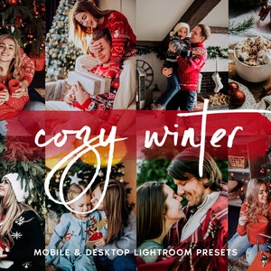 10 Desktop & Mobile Preset MOODY WINTER Holiday Filter, Instagram Influencer Christmas Preset, Cozy Christmas Presets, Xmas Family Preset