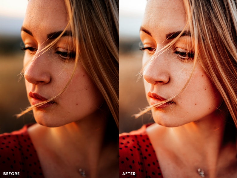 10 Mobile Golden Hour LIGHTROOM Presets, Warm Preset, Lightroom Mobile