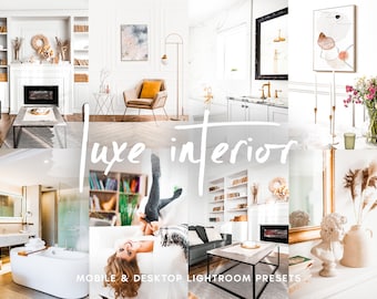 10 Mobile Lightroom Presets, INTERIOR Presets, Bright Airy Indoor Outdoor Presets, Real Estate Presets, Light Natural Aesthetic Filter