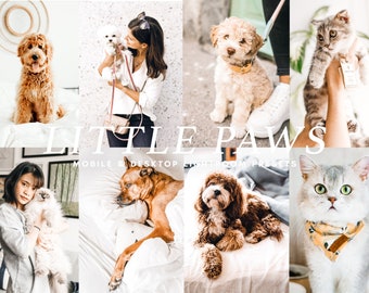 10 PETS Lightroom Presets, Mobile & Desktop Presets for Animals, Dog Cat Photo Editing Filter for Instagram, Animal and Pet Blogger Presets
