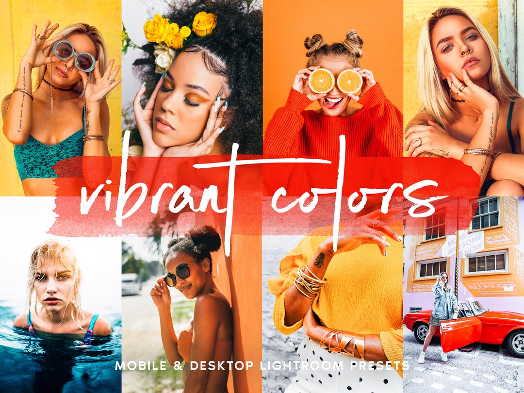 10 Lightroom Mobile & Desktop Presets VIBRANT, Color Pop Lightroom