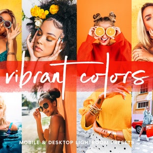 10 Lightroom Mobile & Desktop Presets VIBRANT, Color Pop Lightroom Preset, Vibrant Presets, Instagram Filters, Summer Preset, Vivid Colors