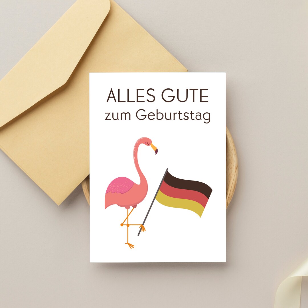 Printable German Birthday Card Alles Gute Zum Geburtstag happy Birthday ...