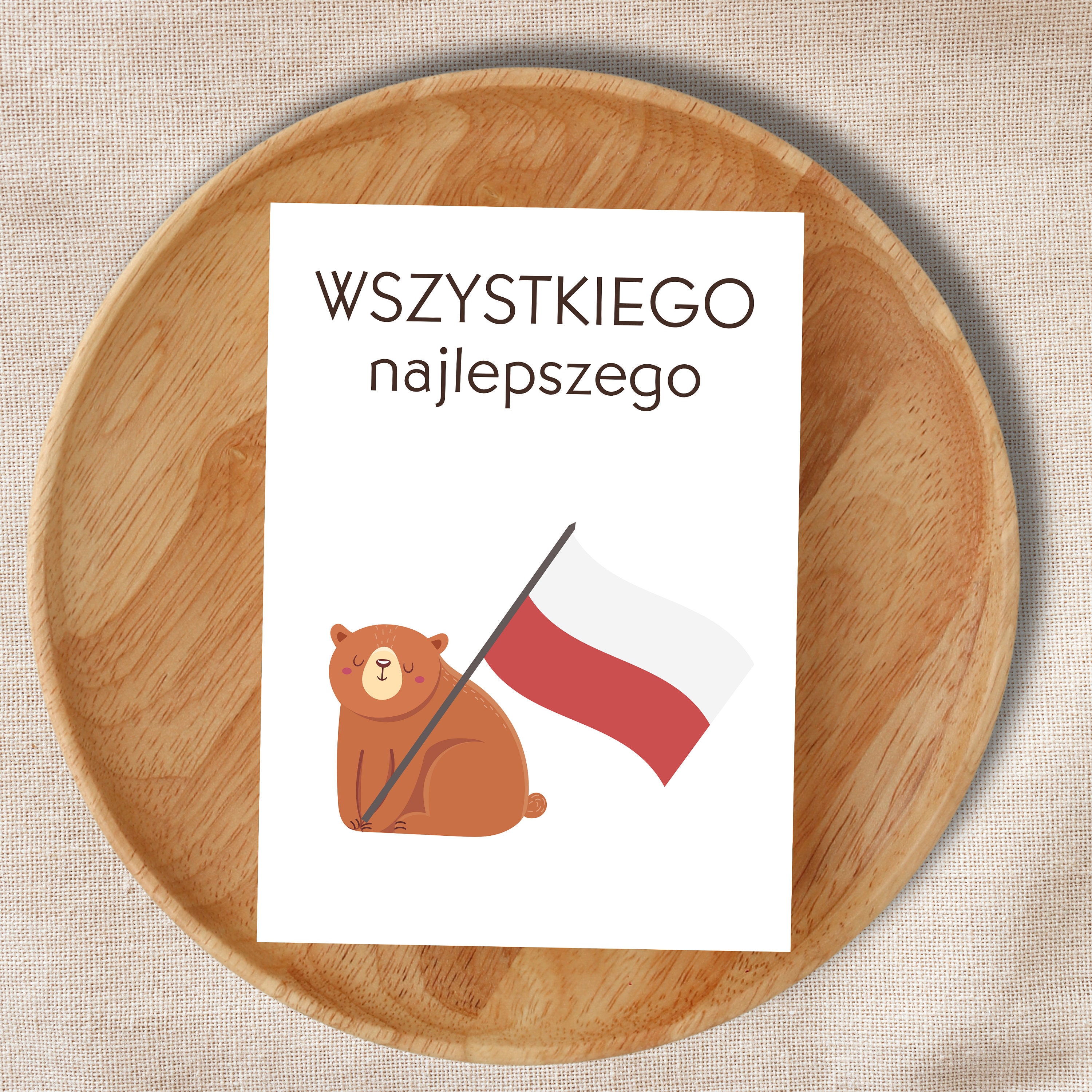 Printable Polish Birthday Card - Wszystkiego Najlepszego (happy Birthday in Polish) With Poland ...