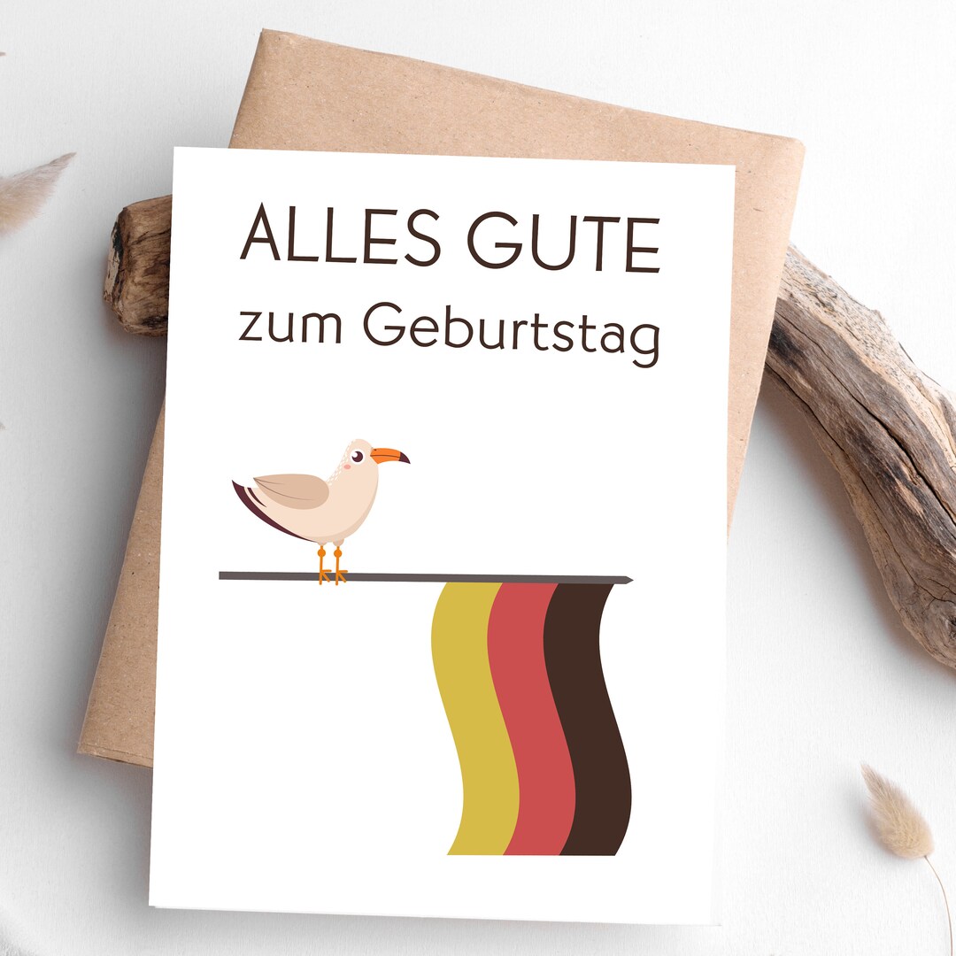 Printable German Birthday Card Alles Gute Zum Geburtstag happy Birthday ...