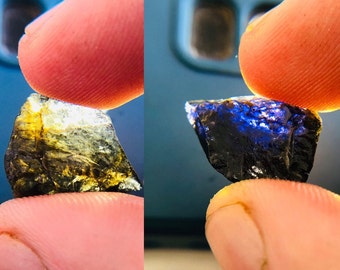 Raw Iolite Crystal: Color Changing September Birthstone