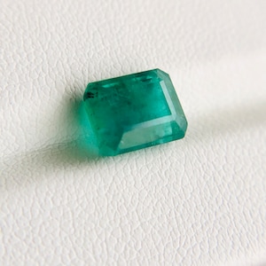 Natural emerald octagon 2.90cts zambian emerald for engagement ring/emerald cut/may birthstone/untreated emerald /octagon loose emerald gems