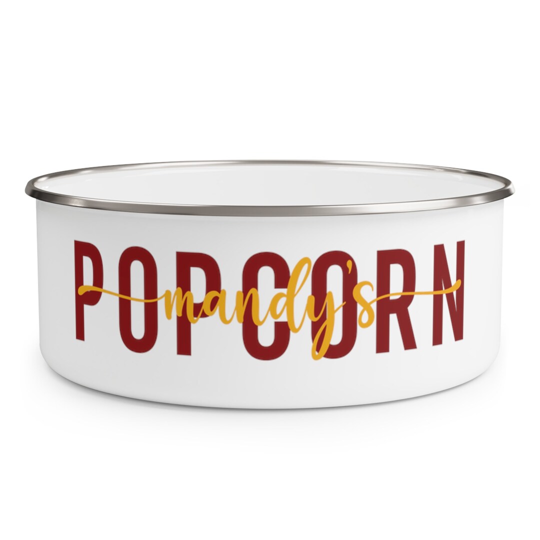 Popcorn Bowl Personalized Popcorn Bowl Custom Popcorn Bowl Etsy