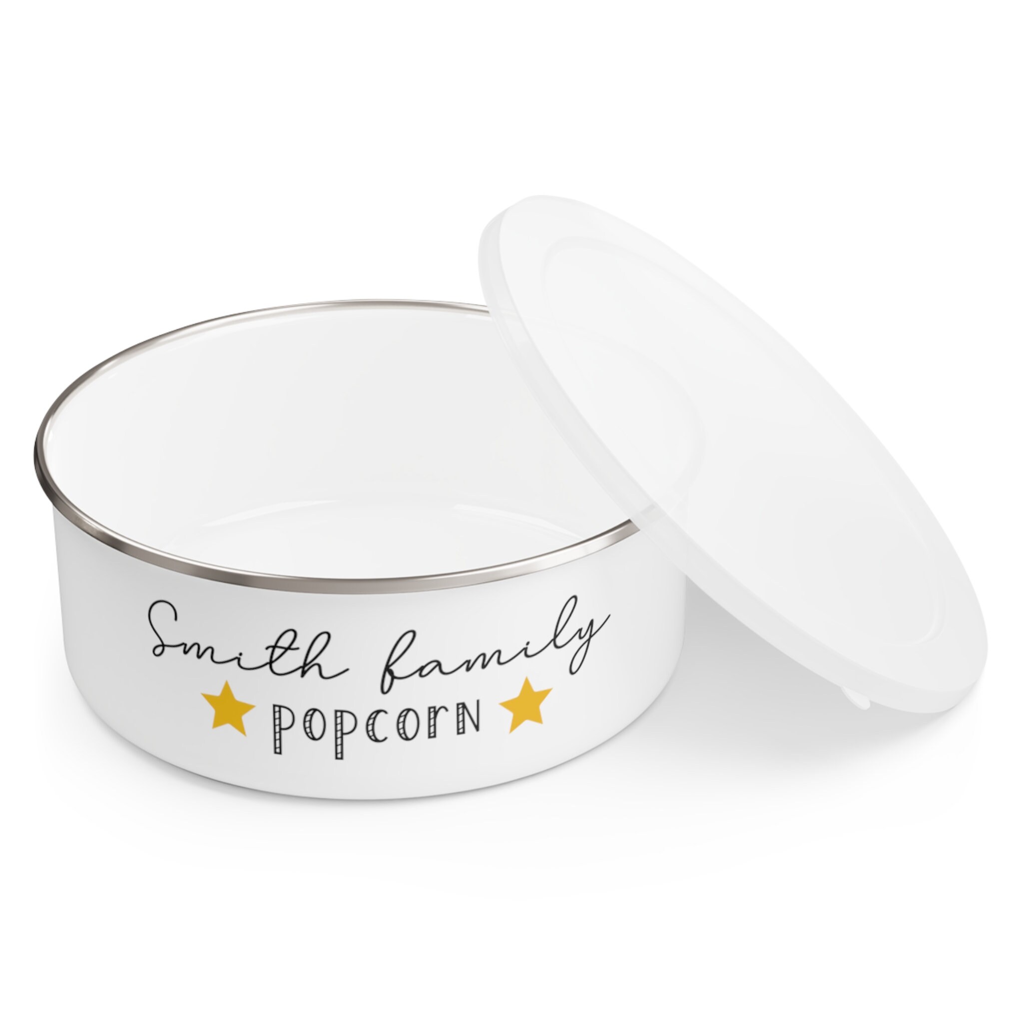 Personalize Popcorn Bowl Popcorn Bowls Personalize Family Etsy