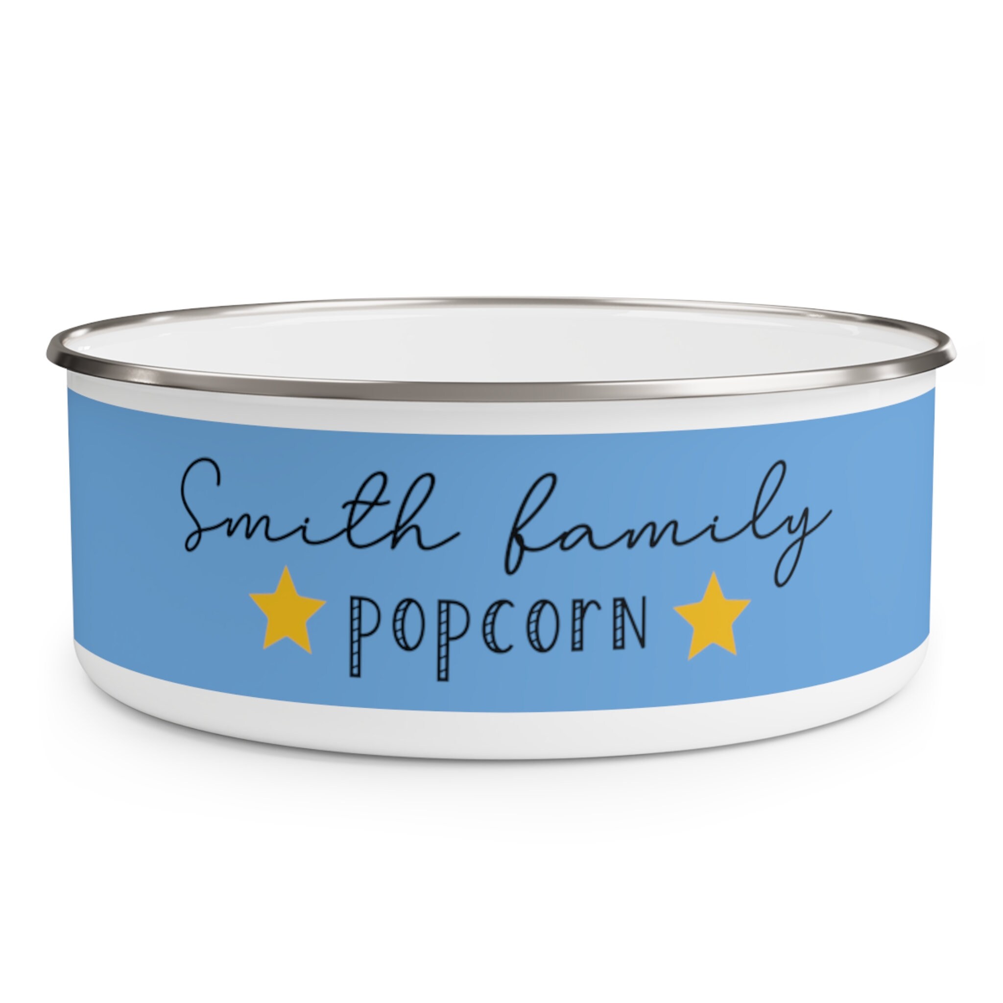 Personalize Popcorn Bowl Popcorn Bowls Personalize Family Etsy
