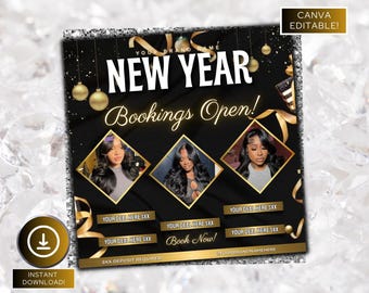 Flyer nieuwjaarsboeking, boekingsflyer januari, flyer nieuwjaarsspecials, make-up wimperhaar, nieuwjaarsflyer, nieuwjaarsflyer, DIY, boek nu flyer