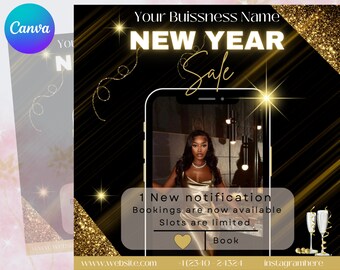 Flyer nieuwjaarsboeking, boekingsflyer januari, flyer nieuwjaarsspecials, make-up wimperhaar, nieuwjaarsflyer, nieuwjaarsflyer, DIY, boek nu flyer