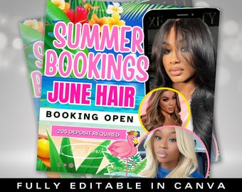 June Booking Flyer Hair June Booking Flyer Summer Booking Wig Books Open Flyer Hair Books Nail Open June Hair Flyer Wig Install Hair Special