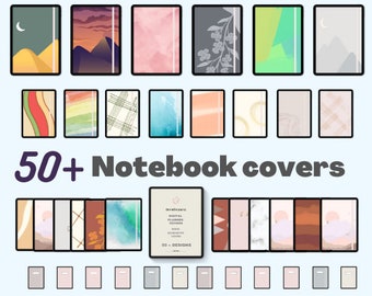 Boho Digital Notebook Covers , Planner Covers , Minimal Digital Journal Cover , Aesthetic Covers , Goodnotes Covers , Notepad Cover