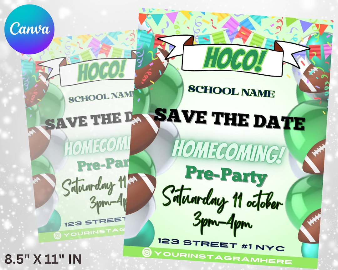 Homecoming Party Invitation, Hoco 2023 Invitation, Homecoming Pre-party ...
