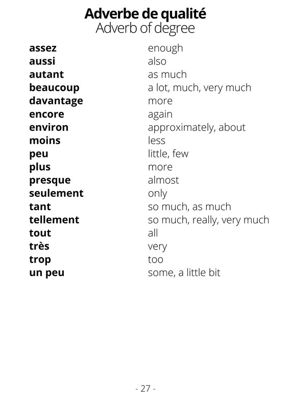 Common French Words