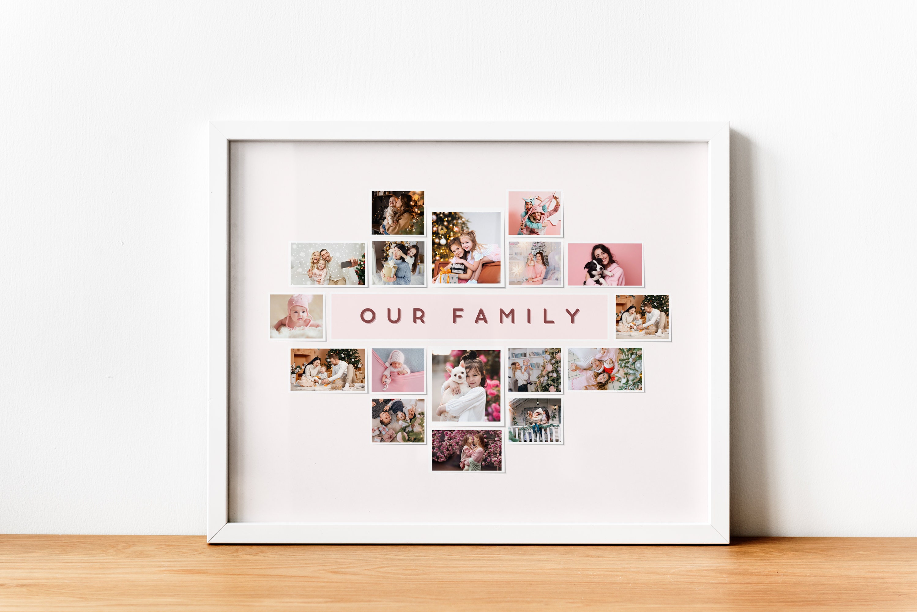 Plantilla de collage de fotos familiares para Canva, plantilla de ...