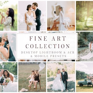 Fine Art Presets Collection Bundle - Light and Airy, Wedding, Desktop Lightroom, ACR, Photoshop and Mobile Presets