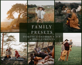 Family Presets, Desktop Lightroom, ACR + Mobile Presets, Autumn Presets, Deep Love Presets