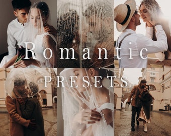 Romantische Presets - Liebe Presets, Stimmungsvolle Presets, Hochzeit Presets, Warme Töne Presets, Paar Engagement Presets, Elopement Preset Filter