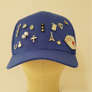Las Vegas, Casino Theme Baseball Hat, Hand Embroidery, Charms