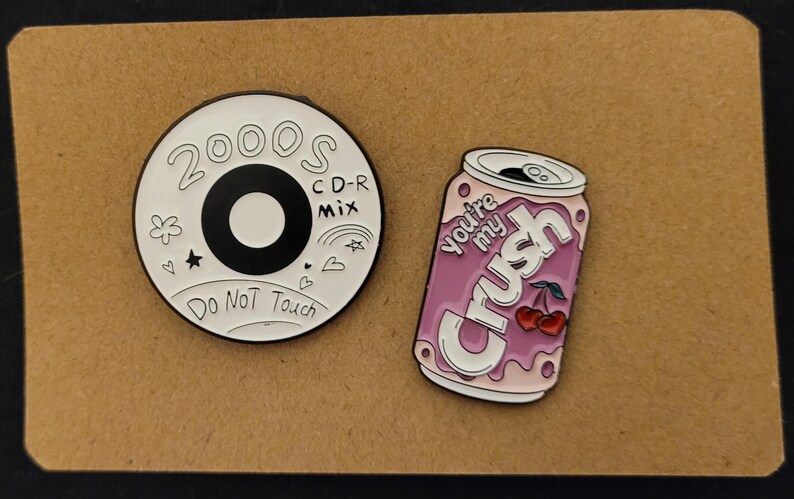 Retro, Old School, 90's Style Enamel Pins, Rubix Cube, Gameboy, Cassette, Phone Mix CD