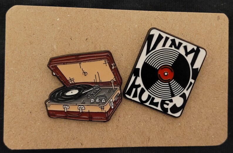 Retro, Old School, 90's Style Enamel Pins, Rubix Cube, Gameboy, Cassette, Phone Vinyl Record