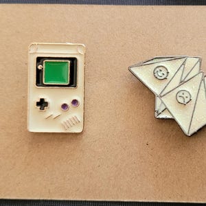 Retro, Old School, 90's Style Enamel Pins, Rubix Cube, Gameboy, Cassette, Phone Paper Fortune