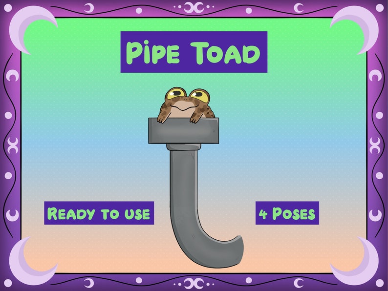 Toad Border Pipe Toad | Pngtuber - Etsy