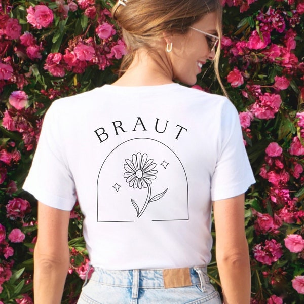 Braut Crew T-Shirt JGA weiß Junggesellinnenabschied,Verlobungsgeschenk,Brautparty Geschenkidee,Hochzeitsbekleidung,Team JGA Shirt,Bekleidung