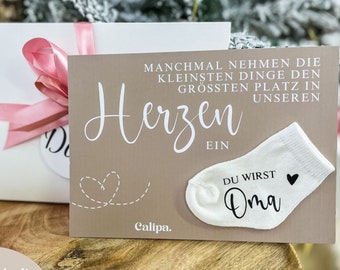 Schwangerschaft verkünden Großeltern Babysocke,du wirst Oma Geschenkideen,ihr werdet Oma und Opa,du wirst Papa, Geschenke für werdende Väter