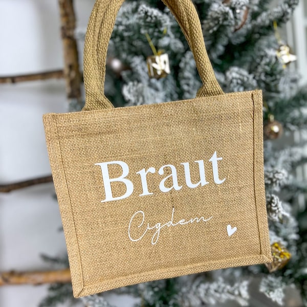 junggesellenabschied ideen jga deko jutetasche personalisiert jga geschenk braut junggesellenabschied frauen Tasche mit namen für Bräute