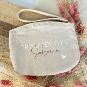 Trauzeugin fragen personalisierte Kosmetiktasche willst du meine Trauzeugin sein Danke sagen Trauzeuginnen Brautjungfer Geschenkidee