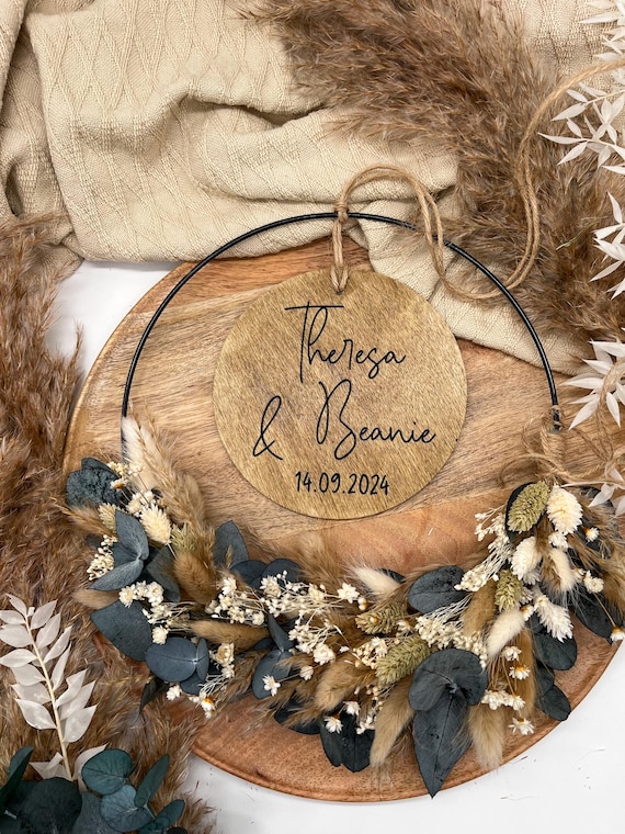 Kranz trockenblumen Türkranz personalisiert Türdeko Blumendekoration Dekoration Haustür boho kranz trockenblumen wandkranz modern Flowerhoop