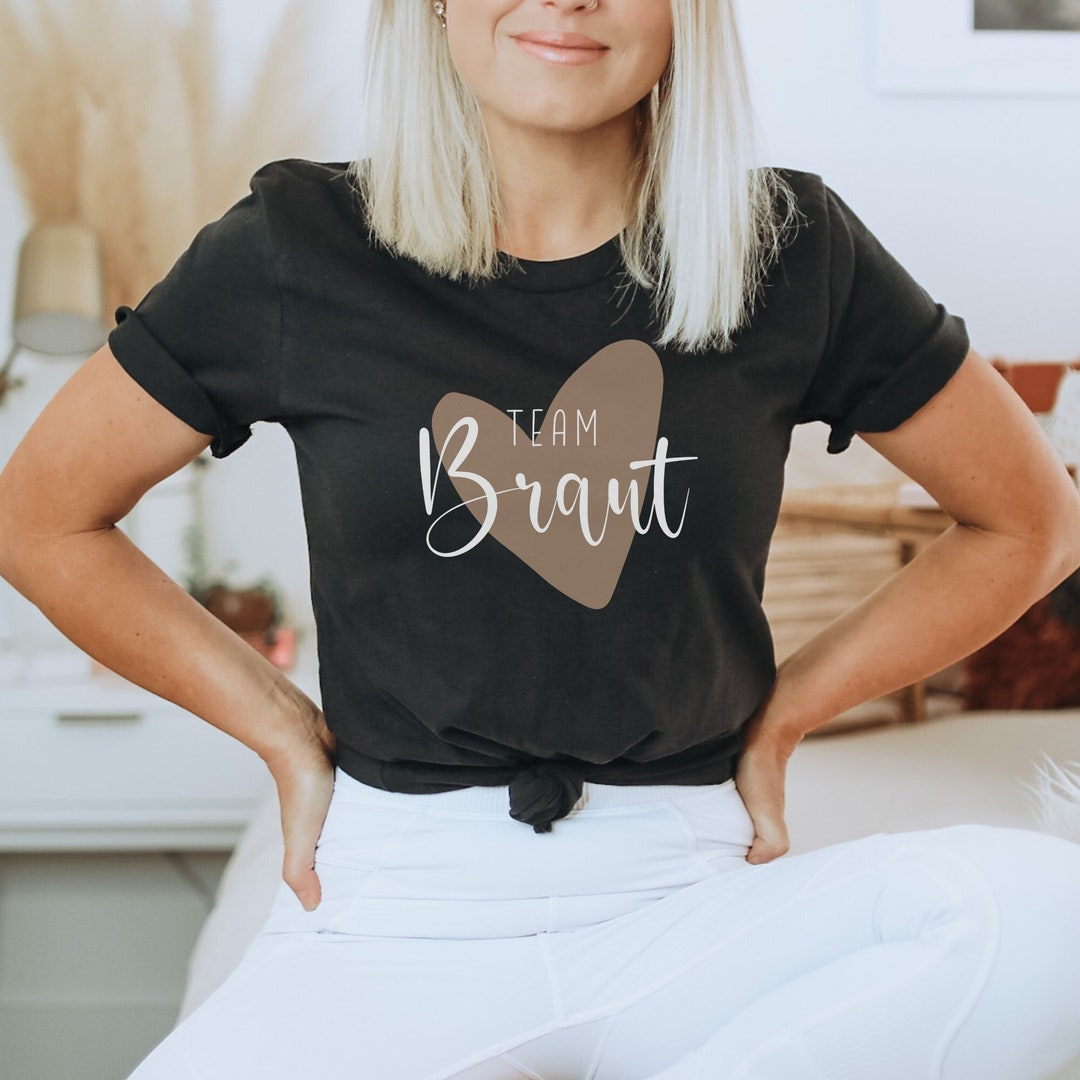 Maglietta Sposa Donna Estive Team Bride Maglietta Elegante Manica Corta con Girocollo Modello Vintage Moda Casual Squadra Sposa T-Shirt da Damigella d' Onore