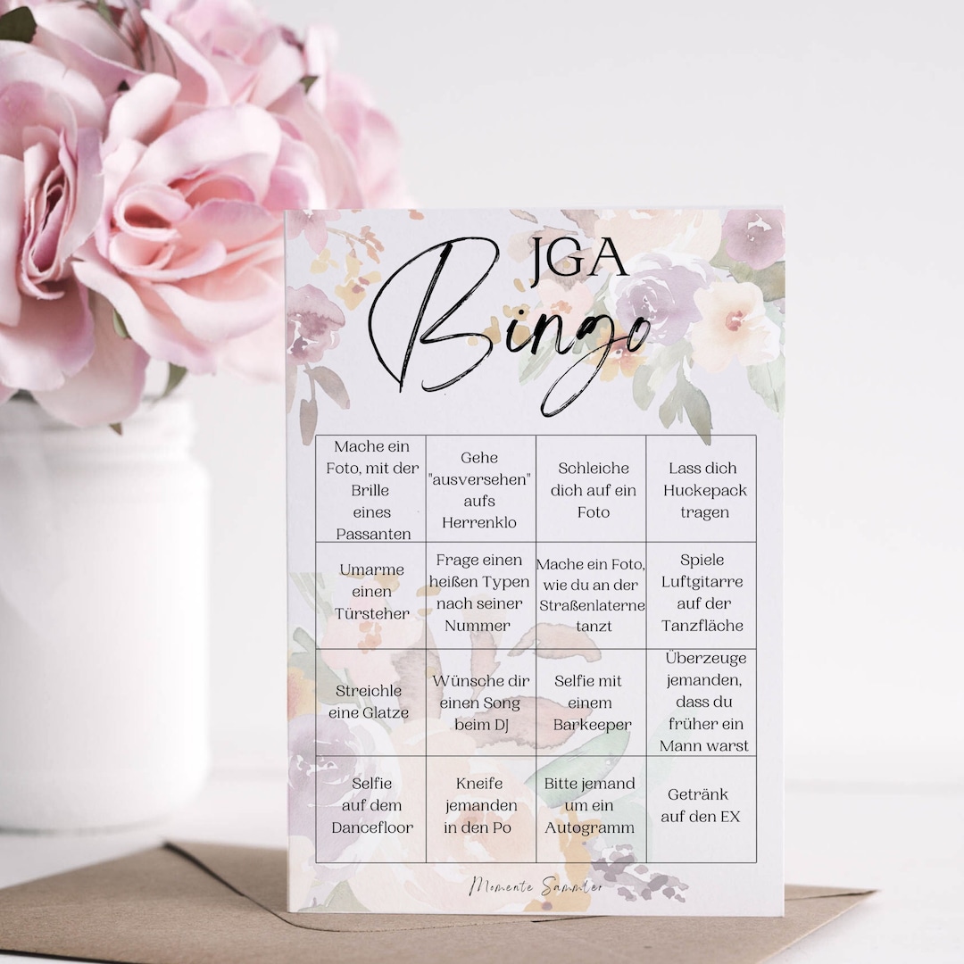 Braut Bingo, Junggesellenabschied Spiel, lustiges JGA Partyspiel