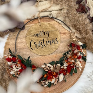 Door wreath Christmas modern Christmas door wreaths dried flowers hygge scandi Christmas decoration decoration Christmas window decoration