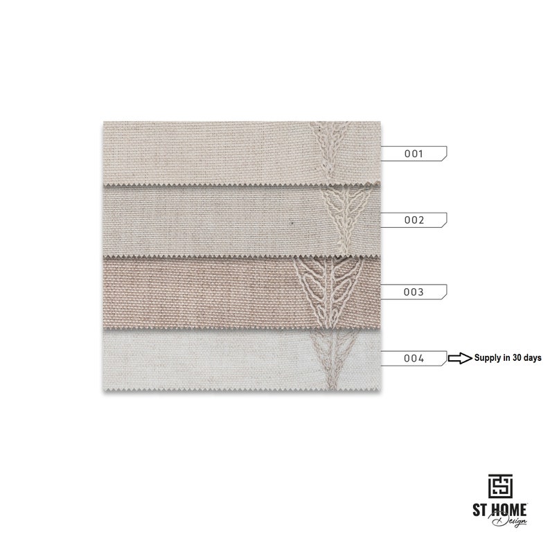 Thermal Insulated 100 Blackout Lined Natural Linen Curtains for Living