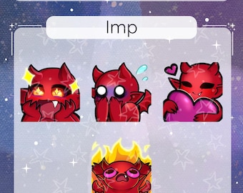 Cute Devil Imp Emote Pack | Twitch, Discord, YouTube (Digital Download)