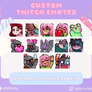 AANGEPASTE Emotes / Emoji / Stickers voor Twitch / YouTube / Discord