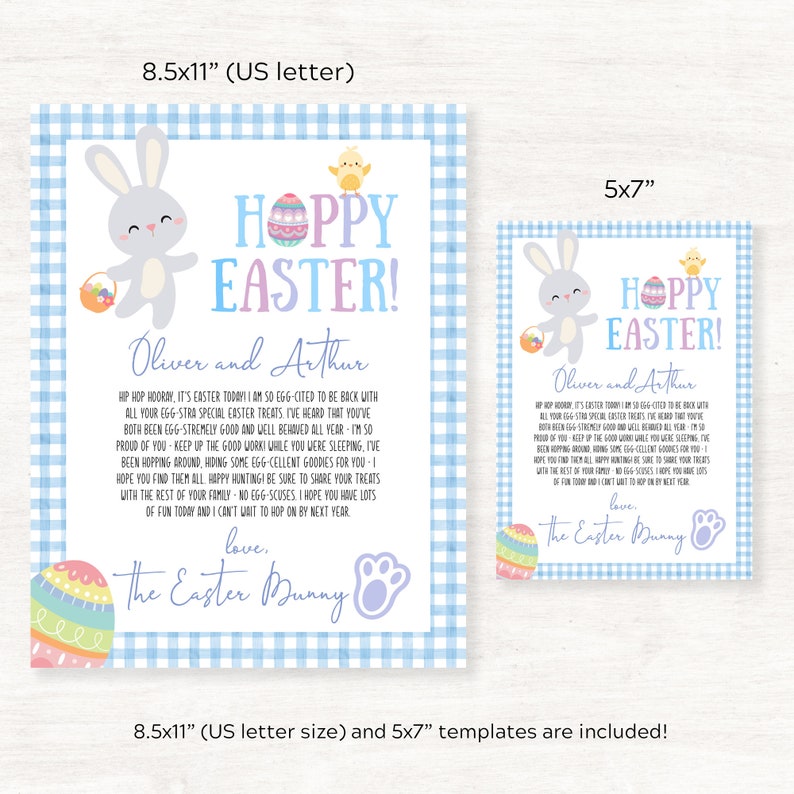 Printable Easter Bunny Letter, Letter From the Easter Bunny, From the ...