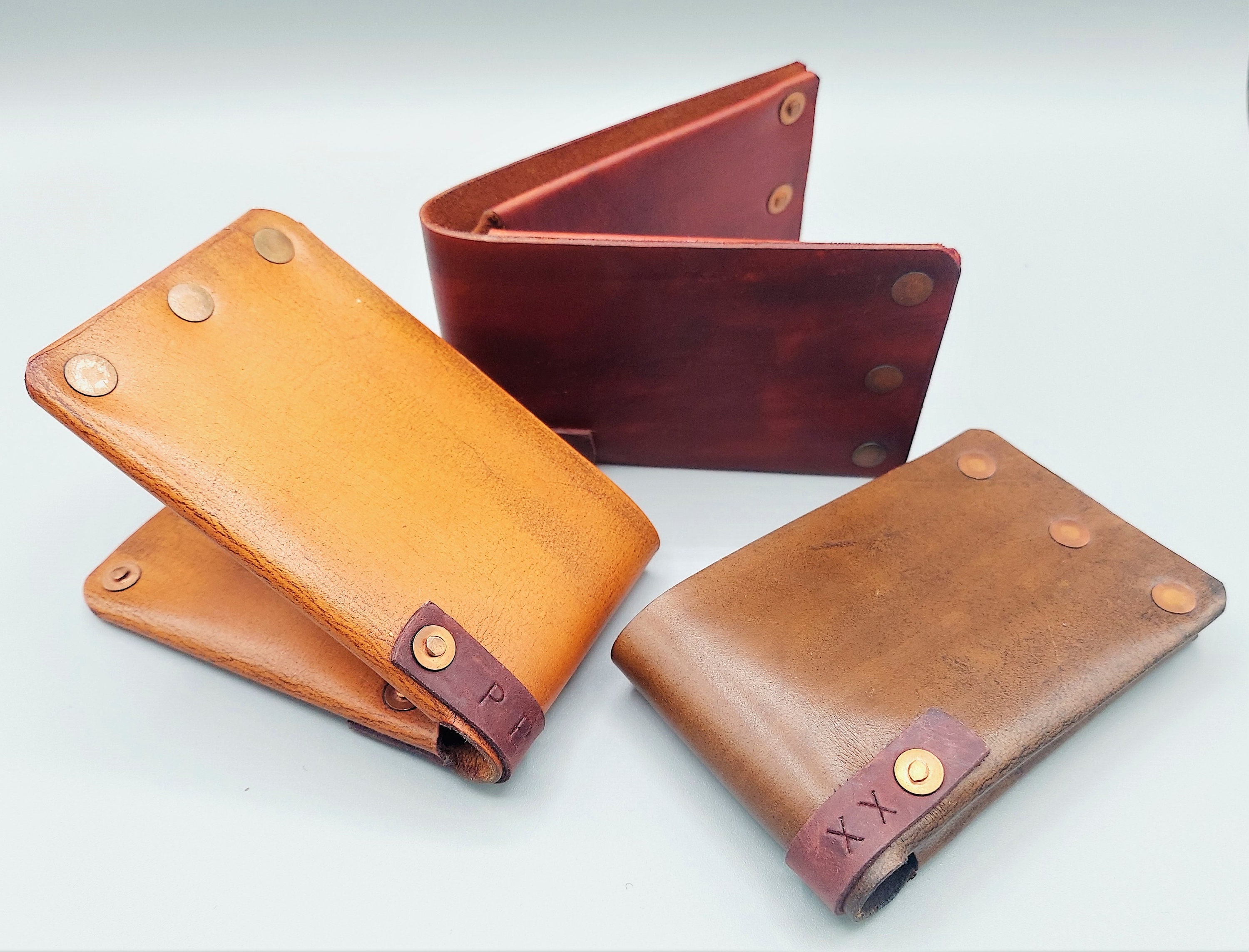 Premium Leather Medium Sized Tab Wallet Handmade - Etsy Canada