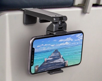 Travel Essential Airplane Phone Mount For Bring Your Own Device Flights. Practical Gift For Friends, Families and Yourself.