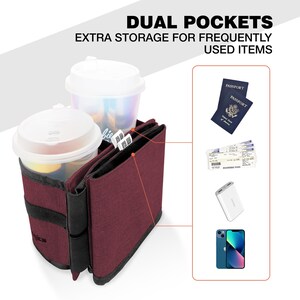 Portavasos para maletas / Accesorio de viaje manos libres / Portavasos para equipaje de mano / Regalo esencial para viajeros y madres imagen 20