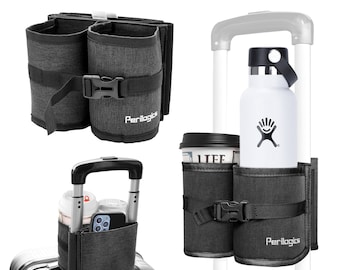Luggage Cup Holder for Suitcases | Hands-Free Travel Accessory | Carry-On Drink Holder | Travel Essentials Gift for Travelers & Moms
