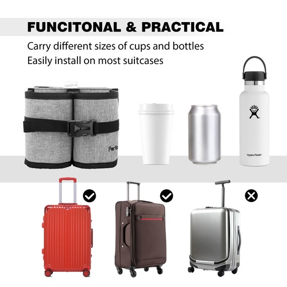 Water Bottle Holder with Strap Pouch and Handle fits Compatible