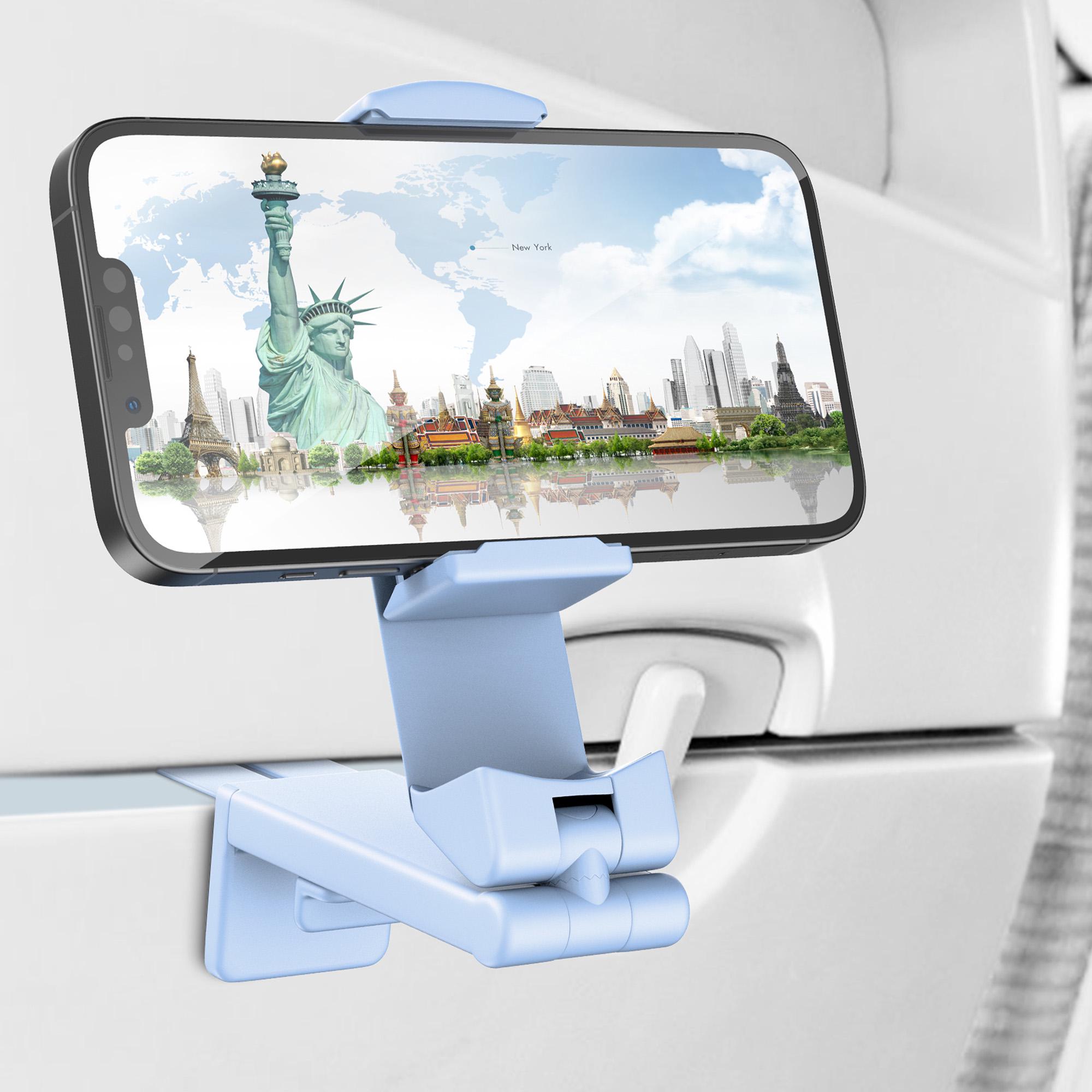 Travel Essential Airplane Inflight Phone Mount on the Go. Thoughtful, Practical Stocking Stuffer Gift For Friends, Families and Colleagues.