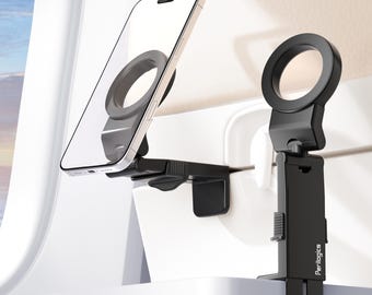 Soporte para teléfono móvil Perilogics MagSafe para viajes en avión · Soporte universal para vuelos y uso doméstico