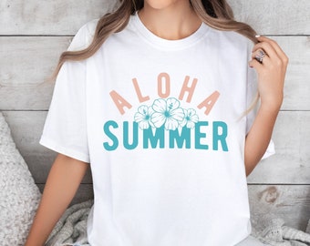 アロハサマーTシャツ、コンフォートカラー、バケーションシャツ
