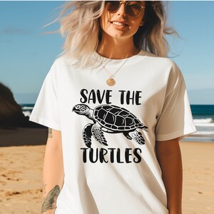 Save The Turtles T-Shirt: Comfort Colors Tortoise Tee
